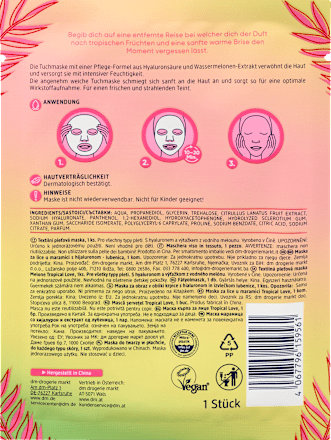 Stoffen masker Tropical Love watermeloen, 1 st