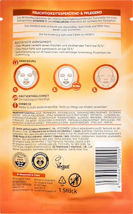 Vitamine C sheetmasker, 1 stuk