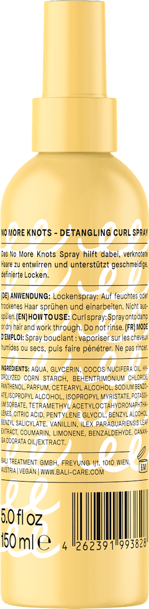 BALI CURLS Lockenspray Kinder & Teenager No More Knots Locken, 150 ml
