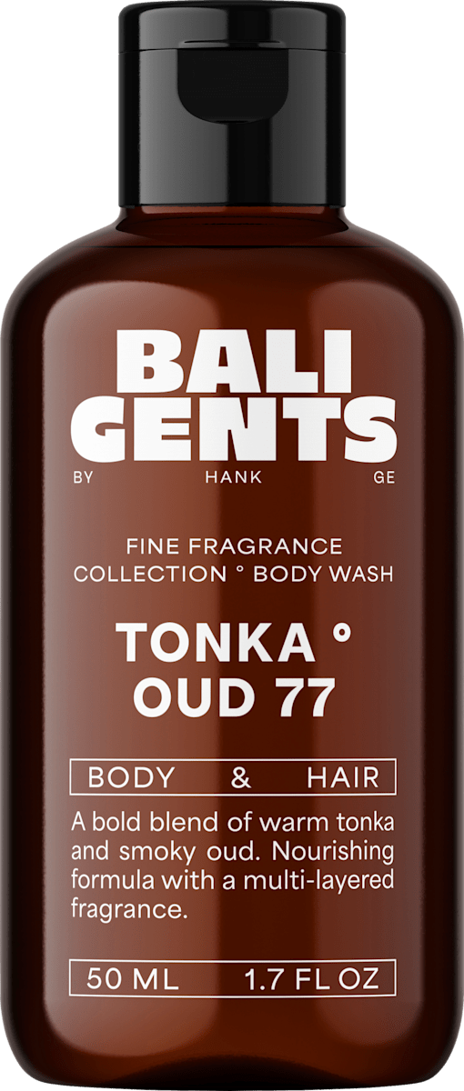 BALI GENTS Duschgel Tonka Oud 77, Reisegröße, 50 ml
