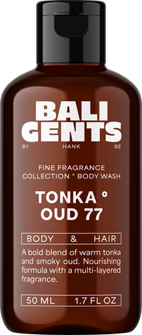 BALI GENTS Duschgel Tonka Oud 77, Reisegröße, 50 ml