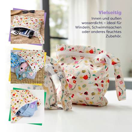 Nasstasche creme, Motiv Sommer, 1 St