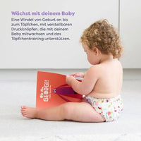Stoffwindel wiederverwendbar, creme, Motiv Sommer, 1 St