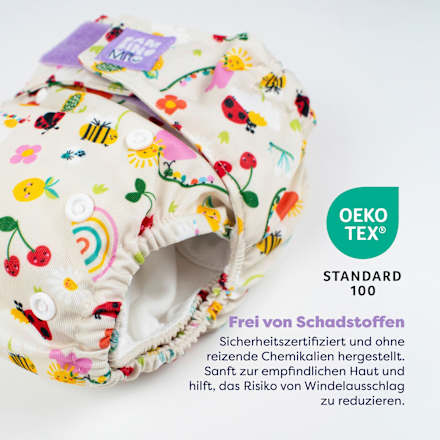 Stoffwindel wiederverwendbar, creme, Motiv Sommer, 1 St