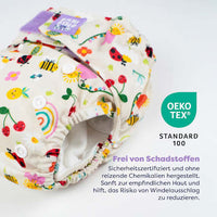 Stoffwindel wiederverwendbar, creme, Motiv Sommer, 1 St
