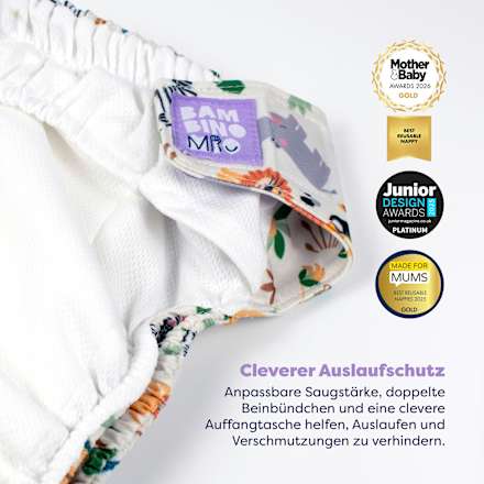 Stoffwindel wiederverwendbar, Motiv Safari, 1 St