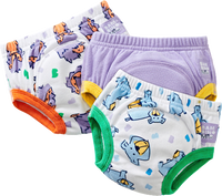 Herbruikbare zindelijkheidstrainingbroekjes, 2-3 jaar, paars/veelkleurig, 3 stuks