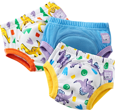 Herbruikbare zindelijkheidstrainingbroekjes, 3-4 jaar, blauw/veelkleurig, 3 stuks