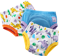 Herbruikbare zindelijkheidstrainingbroekjes, 3-4 jaar, blauw/veelkleurig, 3 stuks