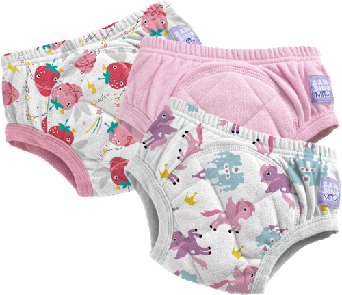 Töpfchen-Trainingshose wiederverwendbar,  3-4 Jahre, rosa, 3 St Bambino Mio