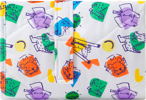 Verschoonmatje kleurrijke dieren, 1 stuk