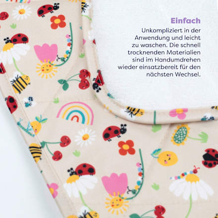 Wickelunterlage für unterwegs, creme, Motiv Sommer, 1 St