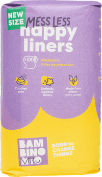 Windelvlies mess less happy liners, 100 Blatt, 1 St