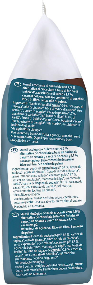 barnhouse Knuspermüsli, Krunchy Low Sugar No Choco, 375 g