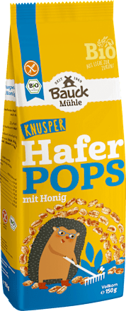 Müsli, Haferpops Honig, glutenfrei, 150 g Bauck Mühle