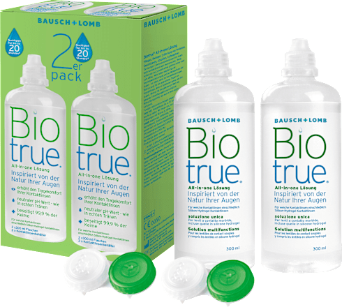 Kontaktlinsen-Pflegemittel Biotrue (2 x 300 ml), 600 ml