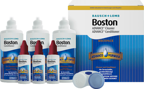 Kontaktlinsen-Pflegemittel Boston Advance Cleaner (3x30ml) & Conditioner (3x120ml), 450 ml