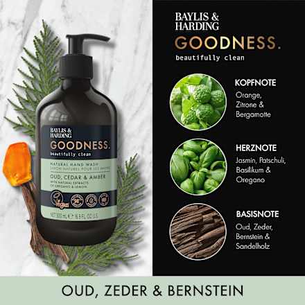Flüssigseife Goodness Oud, Cedar & Amber, 500 ml