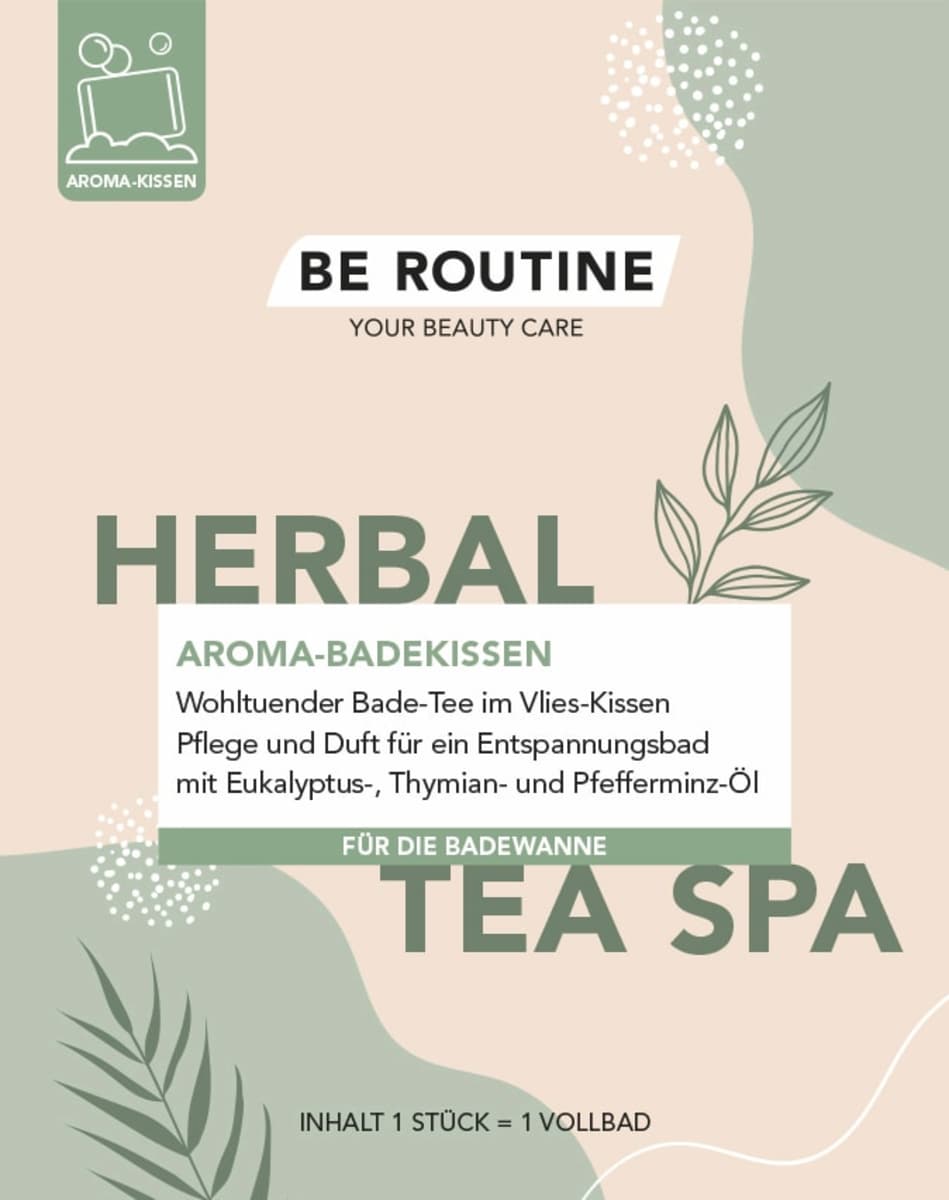 BE ROUTINE Aroma-Badekissen Herbal Tea Spa, 60 g