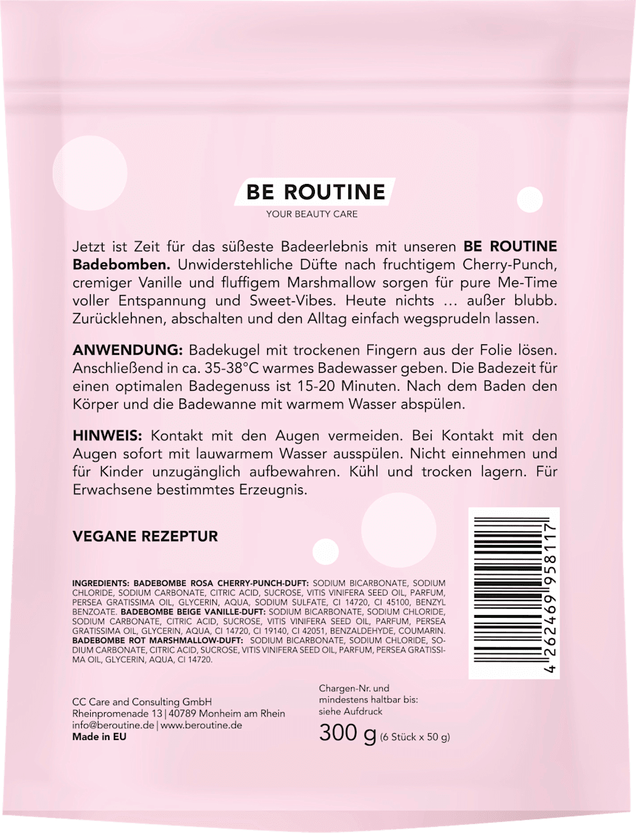 BE ROUTINE Badebombe Heute nichts außer BLUBB., 300 g