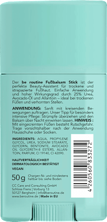 Fußcreme, Fußbalsam Stick Urea, 50 g
