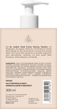 Handcreme Charmy Yasmine, 300 ml BE ROUTINE