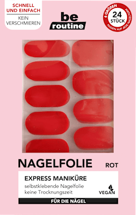 Nagelfolien Express Maniküre rot, 24 St BE ROUTINE