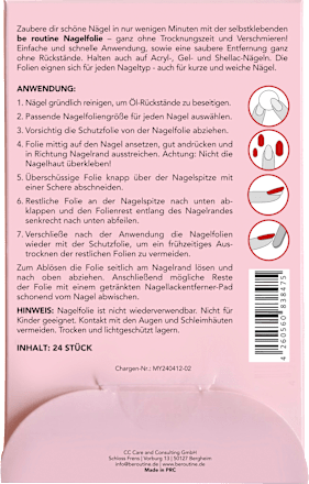 Nagelfolien Express Maniküre rot, 24 St BE ROUTINE