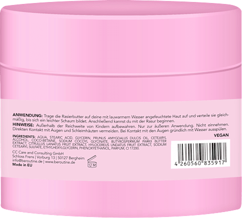 Rasierbutter Drachenfrucht- & Wassermelonenduft, 180 ml