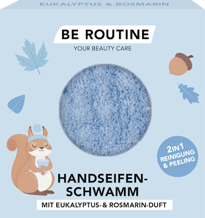 Seifenschwamm Eukalyptus & Rosmarin, 80 g BE ROUTINE