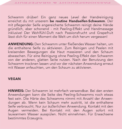 Seifenschwamm Passionsfrucht & Grapefruit, 80 g BE ROUTINE