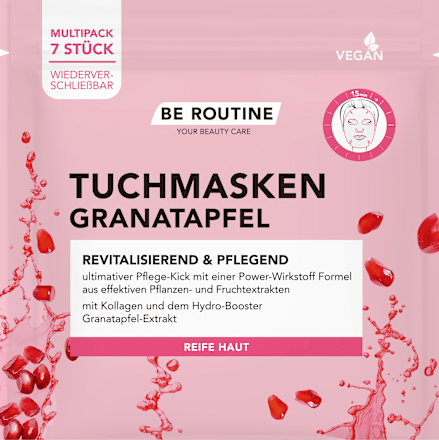 Granaatappel Sheet Masks Multipack, 7 stuks