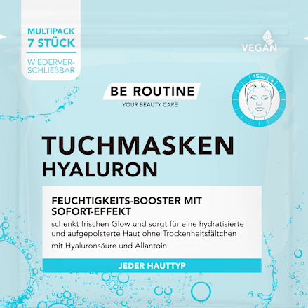 Tuchmasken Hyaluron Multipack, 7 St BE ROUTINE