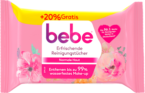 Abschminktücher erfrischend mit Rosenwasser, 30 St