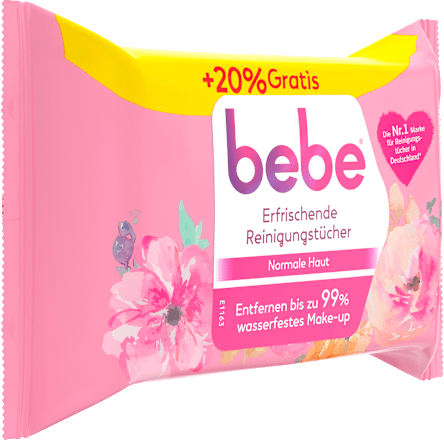 Abschminktücher erfrischend mit Rosenwasser, 30 St