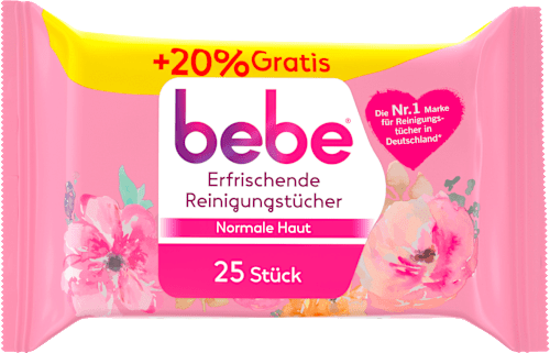 Abschminktücher erfrischend mit Rosenwasser, 30 St