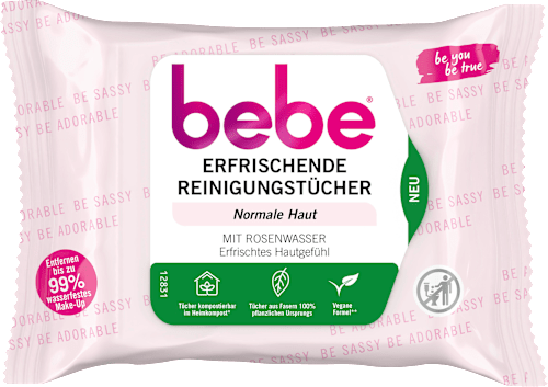 Verfrissende make-up remover doekjes, 25 stuks