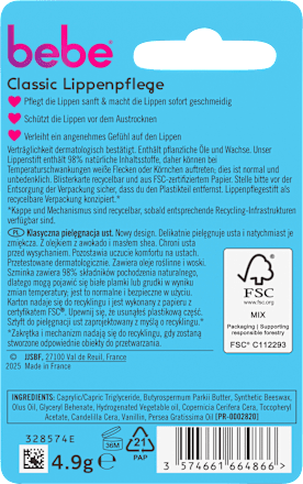 Lippenpflege Classic, 4,9 g
