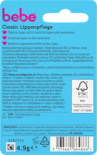 Lippenpflege Classic, 4,9 g