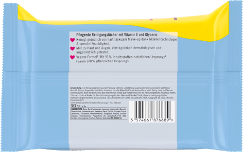 Pflegende Reinigungstücher mit Vitamin E und Glycerin, 30 St