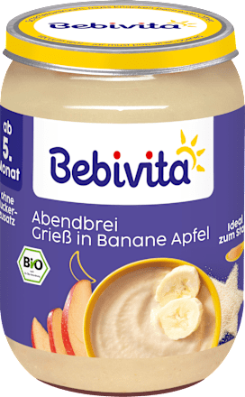 Abendbrei Grieß-Banane-Apfel, ab dem 5. Monat, 190 g