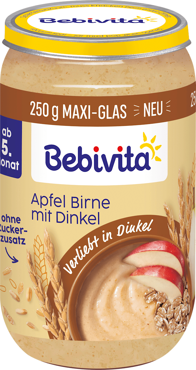 Frucht & Getreide Apfel Birne mit Dinkel ab dem 5. Monat, 250 g