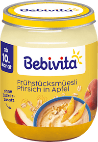 Frucht & Getreide Frühstücksmüsli Apfel-Pfirsch, ab dem 10.Monat, 160 g
