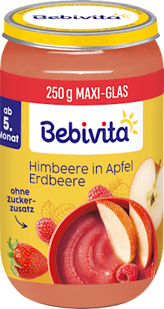 Früchte Himbeere, Erdbeere in Apfel ab dem 5. Monat, 250 g