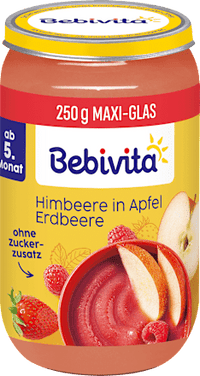 Früchte Himbeere, Erdbeere in Apfel ab dem 5. Monat, 250 g