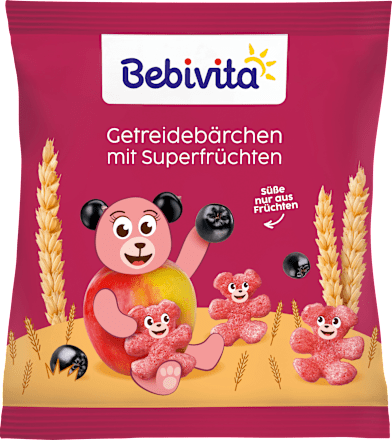 Kindersnack Getreide-Bärchen mit Superfrüchte, ab 1 Jahr, 30 g