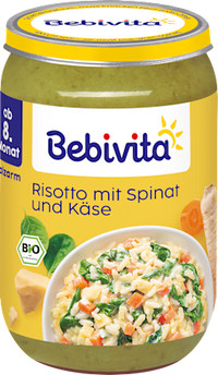 Menü Risotto mit Spinat und Käse, ab dem 8. Monat, 220 g