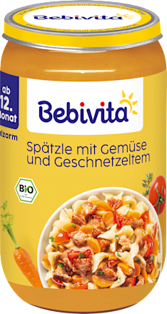 Menü Spätzle mit Gemüse und Geschnetzeltem ab dem 12. Monat, 250 g
