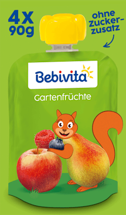 Quetschie Bärenstark Gartenfrüchte ab 1 Jahr (4x90 g), 360 g