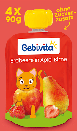 Quetschie Erdbeere in Apfel Birne, ab 1 Jahr (4x90 g), 360 g